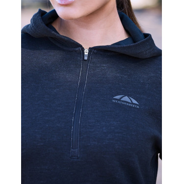 Damen-Hoodie WeatherBeeta London Layer mit langen Ärmeln Dunkelmarine meliert Damen-Hoodie WeatherBeeta London Layer mit langen Ärmeln Dunkelmarine meliert