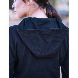 Damen-Hoodie WeatherBeeta London Layer mit langen Ärmeln Dunkelmarine meliert