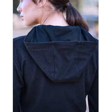 Damen-Hoodie WeatherBeeta London Layer mit langen Ärmeln Dunkelmarine meliert Damen-Hoodie WeatherBeeta London Layer mit langen Ärmeln Dunkelmarine meliert
