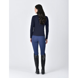 Weatherbeeta Damen-Langarmshirt 1/2-Zip Kupfer Marine Marineblau