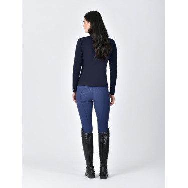 Weatherbeeta Damen-Langarmshirt 1/2-Zip Kupfer Marine Marineblau