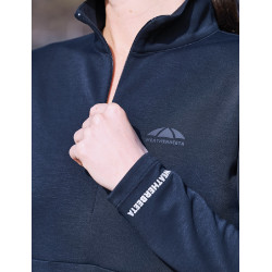 Weatherbeeta Damen-Langarmshirt 1/2-Zip Kupfer Marine Marineblau