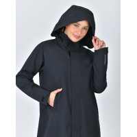 Langer wasserdichter WeatherBeeta-Mantel Schwarz