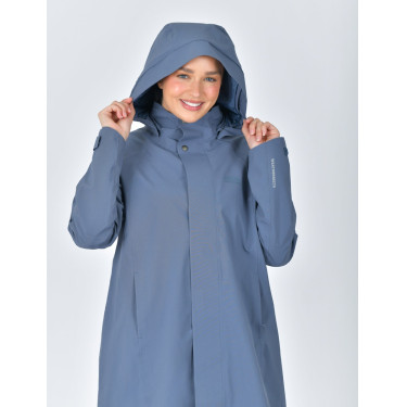 Langer wasserdichter WeatherBeeta-Mantel Schieferblau