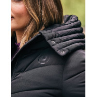 Langer Damenmantel Dublin mit Gürtel Schwarz