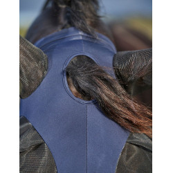 Weatherbeeta ComFiTec Luxe Bug Eye Saver Fliegenschutzmaske mit Ohren- und Nasenschutz Marine / Schwarz Blau