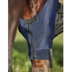 Weatherbeeta ComFiTec Luxe Bug Eye Saver Fliegenschutzmaske mit Ohren- und Nasenschutz Marine / Schwarz Blau