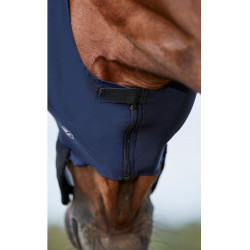 Weatherbeeta ComFiTec Luxe Bug Eye Saver Fliegenschutzmaske mit Ohren- und Nasenschutz Marine / Schwarz Blau