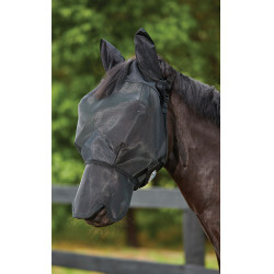 WeatherBeeta Deluxe Fliegenschutzmaske mit Ohr- und Nasenschutz Schwarz