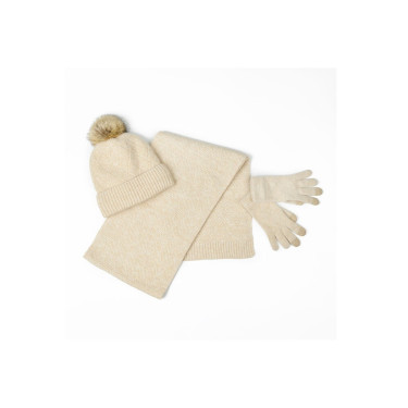 Dublin Schal- und Mützen-Set Beige Melange Dublin Schal- und Mützen-Set Beige Melange