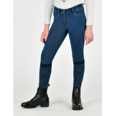 Kinderreithose Dublin Shona Denim Vollbesatz Hellblauer Denim Marineblau Kinderreithose Dublin Shona Denim Vollbesatz Hellblauer Denim Marineblau
