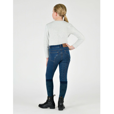 Kinderreithose Dublin Shona Denim Vollbesatz Hellblauer Denim Marineblau Kinderreithose Dublin Shona Denim Vollbesatz Hellblauer Denim Marineblau