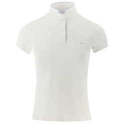 Wettkampf-Poloshirt Pénélope Madrid Kurzarm Weiß Weiß