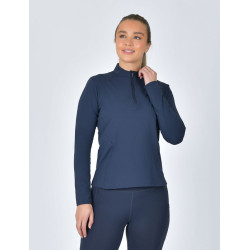 Dublin Reitpolo für Damen, langärmelig, tailliert und gebürstet Marine Marineblau Dublin Reitpolo für Damen, langärmelig, tailliert und gebürstet Marine Marineblau