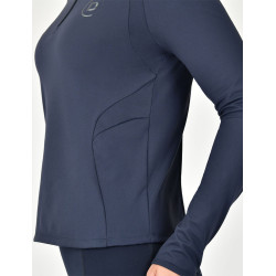 Dublin Reitpolo für Damen, langärmelig, tailliert und gebürstet Marine Marineblau Dublin Reitpolo für Damen, langärmelig, tailliert und gebürstet Marine Marineblau