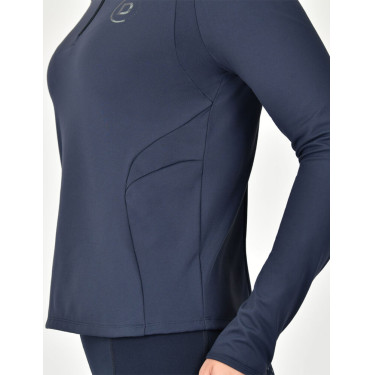 Dublin Reitpolo für Damen, langärmelig, tailliert und gebürstet Marine Marineblau Dublin Reitpolo für Damen, langärmelig, tailliert und gebürstet Marine Marineblau