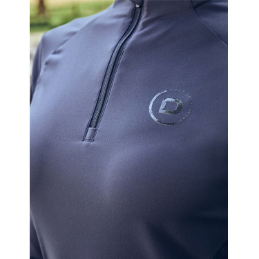 Dublin Reitpolo für Damen, langärmelig, tailliert und gebürstet Marine Marineblau Dublin Reitpolo für Damen, langärmelig, tailliert und gebürstet Marine Marineblau