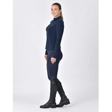 Dublin Reitpolo für Damen, langarm, gebürstet Marine Marineblau Dublin Reitpolo für Damen, langarm, gebürstet Marine Marineblau