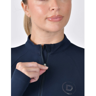 Dublin Reitpolo für Damen, langarm, gebürstet Marine Marineblau Dublin Reitpolo für Damen, langarm, gebürstet Marine Marineblau