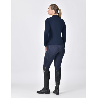 Dublin Reitpolo für Damen, langarm, gebürstet Marine Marineblau Dublin Reitpolo für Damen, langarm, gebürstet Marine Marineblau