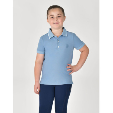 Kinder-Poloshirt aus Baumwollpiqué, kurzärmelig, Dublin Blauer Nebel Kinder-Poloshirt aus Baumwollpiqué, kurzärmelig, Dublin Blauer Nebel