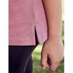 Kinder-Poloshirt aus Baumwollpiqué, kurzärmelig, Dublin Staubrosa