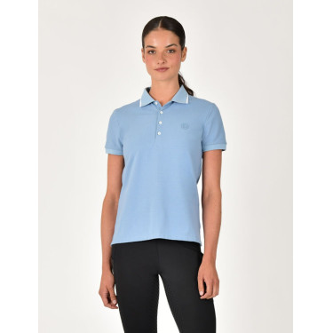 Damen-Poloshirt mit kurzen Ärmeln aus Piqué-Baumwolle Dublin Blauer Nebel Damen-Poloshirt mit kurzen Ärmeln aus Piqué-Baumwolle Dublin Blauer Nebel