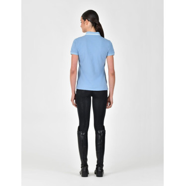 Damen-Poloshirt mit kurzen Ärmeln aus Piqué-Baumwolle Dublin Blauer Nebel Damen-Poloshirt mit kurzen Ärmeln aus Piqué-Baumwolle Dublin Blauer Nebel