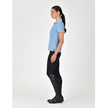 Damen-Poloshirt mit kurzen Ärmeln aus Piqué-Baumwolle Dublin Blauer Nebel Damen-Poloshirt mit kurzen Ärmeln aus Piqué-Baumwolle Dublin Blauer Nebel