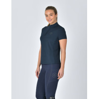 Kurzarm-Poloshirt Dublin, atmungsaktiv, 1/4-Reißverschluss, Damen Marine Marineblau