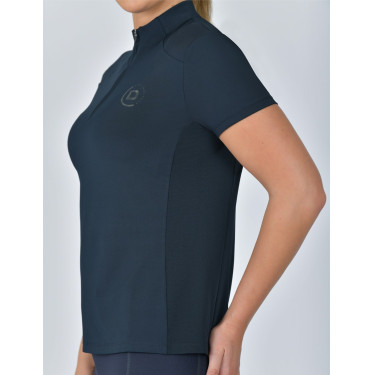 Kurzarm-Poloshirt Dublin, atmungsaktiv, 1/4-Reißverschluss, Damen Marine Marineblau