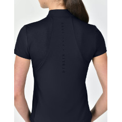 Kurzarm-Poloshirt Dublin, atmungsaktiv, 1/4-Reißverschluss, Damen Marine Marineblau
