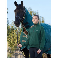 Dublin Damen-Fleecepullover mit 1/4-Reißverschluss Dunkles Smaragdgrün