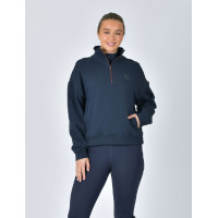Dublin Damen-Fleecepullover mit 1/4-Reißverschluss Marine Marineblau