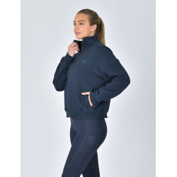Dublin Damen-Fleecepullover mit 1/4-Reißverschluss Marine Marineblau