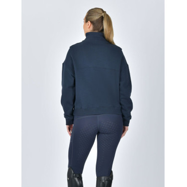 Dublin Damen-Fleecepullover mit 1/4-Reißverschluss Marine Marineblau