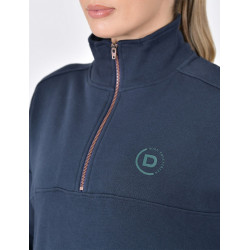 Dublin Damen-Fleecepullover mit 1/4-Reißverschluss Marine Marineblau