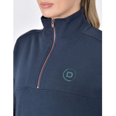 Dublin Damen-Fleecepullover mit 1/4-Reißverschluss Marine Marineblau