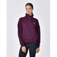 Dublin Damen-Fleecepullover mit 1/4-Reißverschluss Purpurviolett Lila