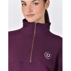 Dublin Damen-Fleecepullover mit 1/4-Reißverschluss Purpurviolett Lila
