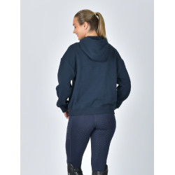 Dublin Fleece-Hoodie Damen mit 1/4-Reißverschluss Marine Marineblau