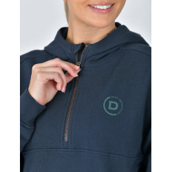 Dublin Fleece-Hoodie Damen mit 1/4-Reißverschluss Marine Marineblau