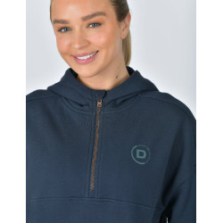 Dublin Fleece-Hoodie Damen mit 1/4-Reißverschluss Marine Marineblau