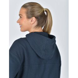 Dublin Fleece-Hoodie Damen mit 1/4-Reißverschluss Marine Marineblau