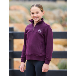 Kinder-Fleecepullover Dublin 1/4 Zip Purpurviolett
