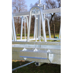 Quadratische Raufe mit Dach Hobby Kerbl verzinkt 1,5 x 1,5 m 8 Pferde