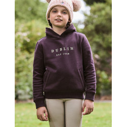 Kinder-Hoodie Dublin Logo Lurex Lilah Perfektes Pflaumenrot / Roségold