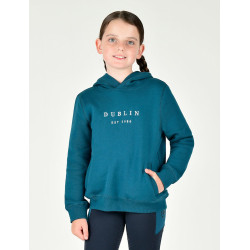 Kinder-Hoodie Dublin Logo Lurex Lilah Legionblau / Silber