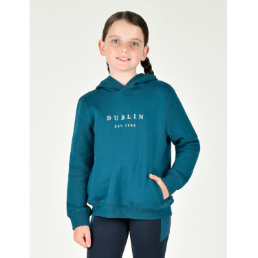 Kinder-Hoodie Dublin Logo Lurex Lilah Legionblau / Silber