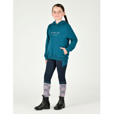 Kinder-Hoodie Dublin Logo Lurex Lilah Legionblau / Silber